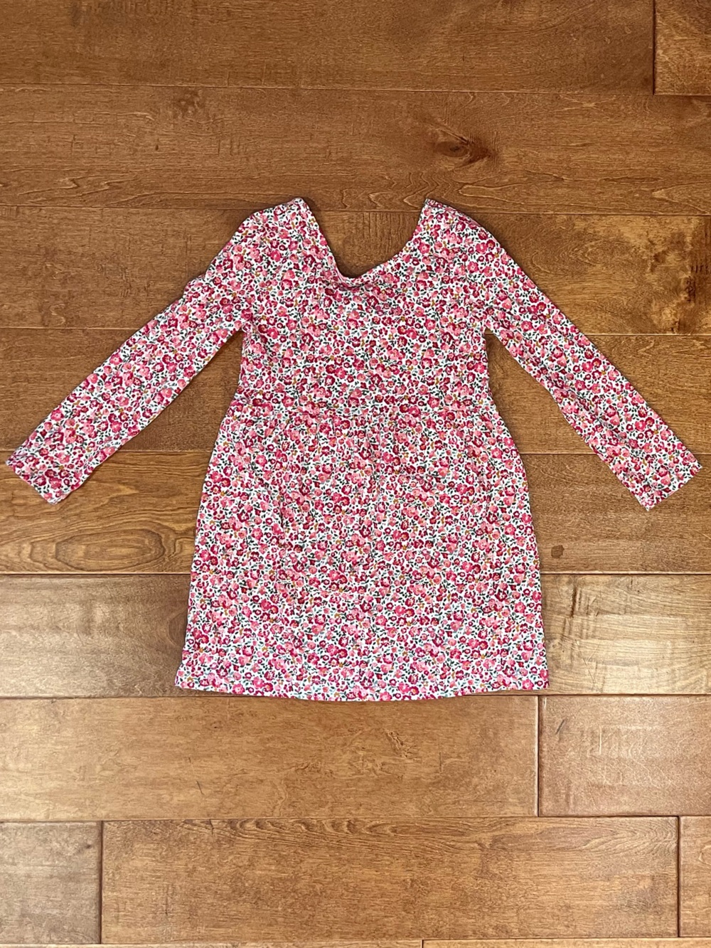 Girls Carter's Long-Sleeve Low-Back Casual Dress - 4 - Pink Floral